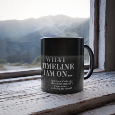 Funny Color Morphing Mug | Old Self in the Mirror | Timline Shifting Collection - Image 2