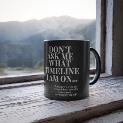 Funny Color Morphing Mug | Old Self in the Mirror | Timline Shifting Collection - Image 3